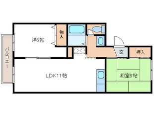 シャトードイワネ18号館の物件間取画像